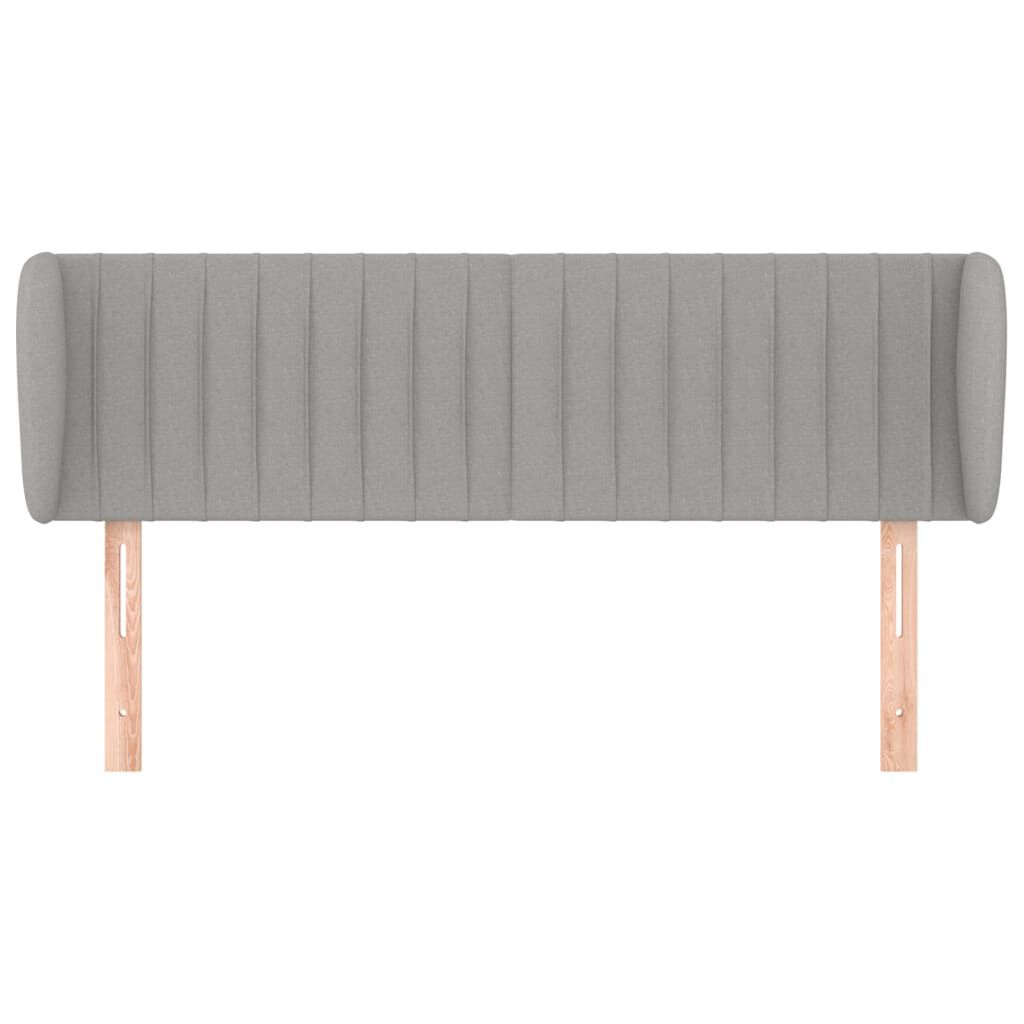 vidaXL Κεφαλάρι με Πτερύγια Ανοιχτό Γκρι 147x23x78/88 εκ. Υφασμάτινο