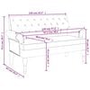 vidaXL Πάγκος με Πλάτη Σκούρο Γκρι 120x62x75,5 εκ. Ύφασμα