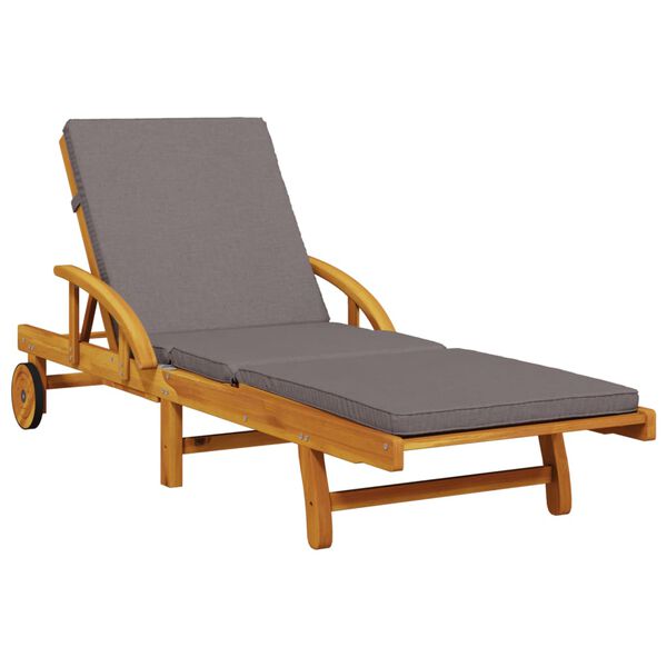 vidaXL Ξαπλώστρες με Μαξιλάρια 2 τεμ. 200x68x83 εκ. Μασίφ Ξύλο Ακακίας