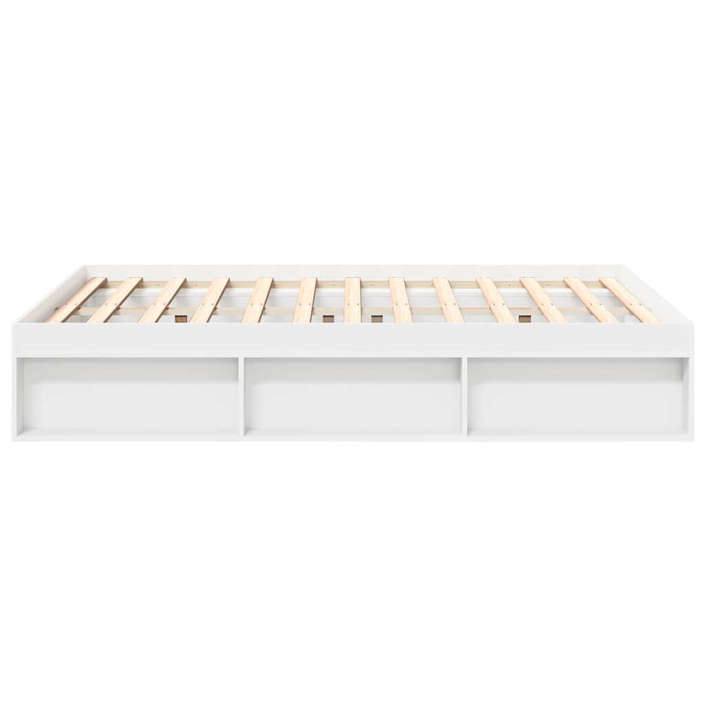 vidaXL Πλαίσιο Κρεβατιού Λευκό 135x190 εκ. Double