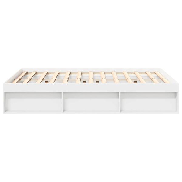 vidaXL Πλαίσιο Κρεβατιού Λευκό 135x190 εκ. Double