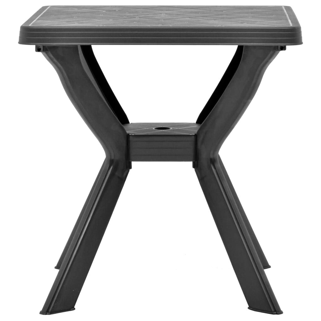 vidaXL Τραπέζι Bistro Ανθρακί 70 x 70 x 72 εκ. Πλαστικό
