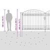 vidaXL Πύλη Φράχτη Άλλο Γκρι 400 x 175 cm Ατσάλι