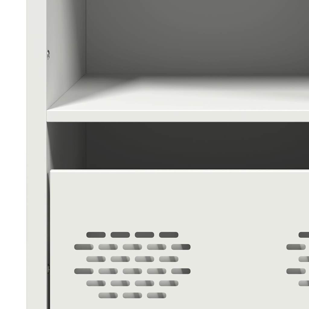 vidaXL Ντουλάπα Λευκό 68x39x103,5 εκ. από Χάλυβα