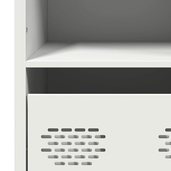 vidaXL Ντουλάπα Λευκό 68x39x103,5 εκ. από Χάλυβα