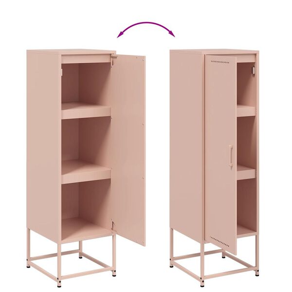 vidaXL Μπουφές Ροζ 36x39x123 εκ. από Ατσάλι