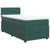 vidaXL Κρεβάτι Boxspring με Στρώμα Σκούρο Πράσινο 100x200εκ. Βελούδινο