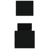 vidaXL Ράφια Τοίχου με Μπάρα 2 τεμ. Μαύρα 60 x 16 x 14 εκ.