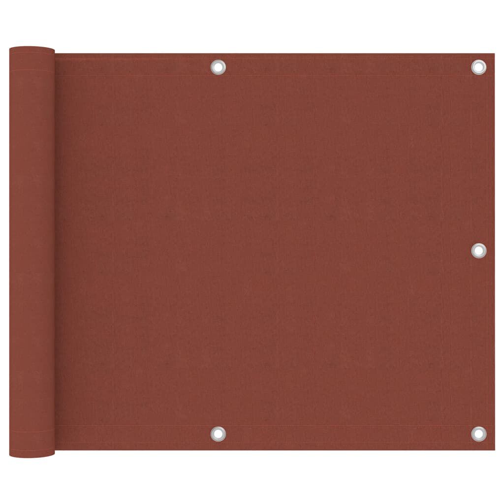 vidaXL Διαχωριστικό Βεράντας Τερακότα 75 x 500 εκ. Ύφασμα Oxford