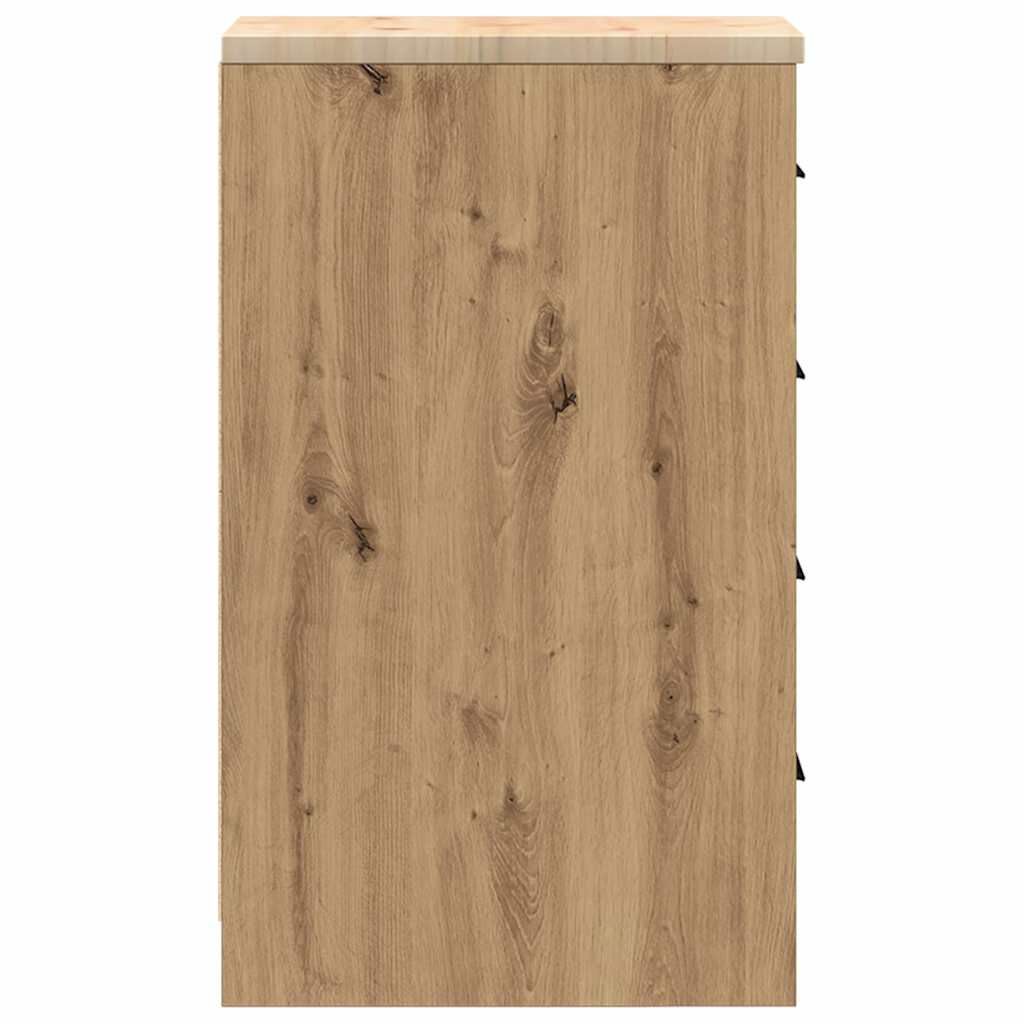 vidaXL ντουλάπι αποθήκευσης γκαράζ 30x51x85 εκ μασίφ ξύλο πεύκο