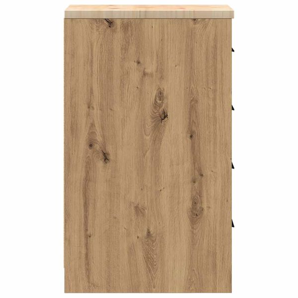 vidaXL ντουλάπι αποθήκευσης γκαράζ 30x51x85 εκ μασίφ ξύλο πεύκο