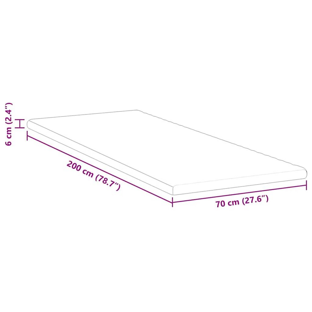 vidaXL Στρώματα Λευκό 70 x 200 cm 100% ύφασμα πολυεστέρα με τζακάρ