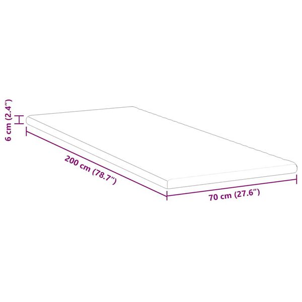 vidaXL Στρώματα Λευκό 70 x 200 cm 100% ύφασμα πολυεστέρα με τζακάρ