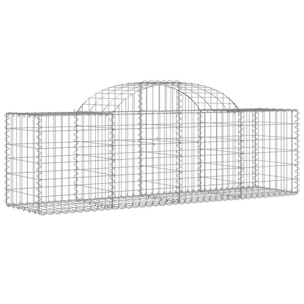 vidaXL Συρματοκιβώτια Τοξωτά 5 τεμ. 200x50x60/80 εκ. Γαλβαν. Ατσάλι