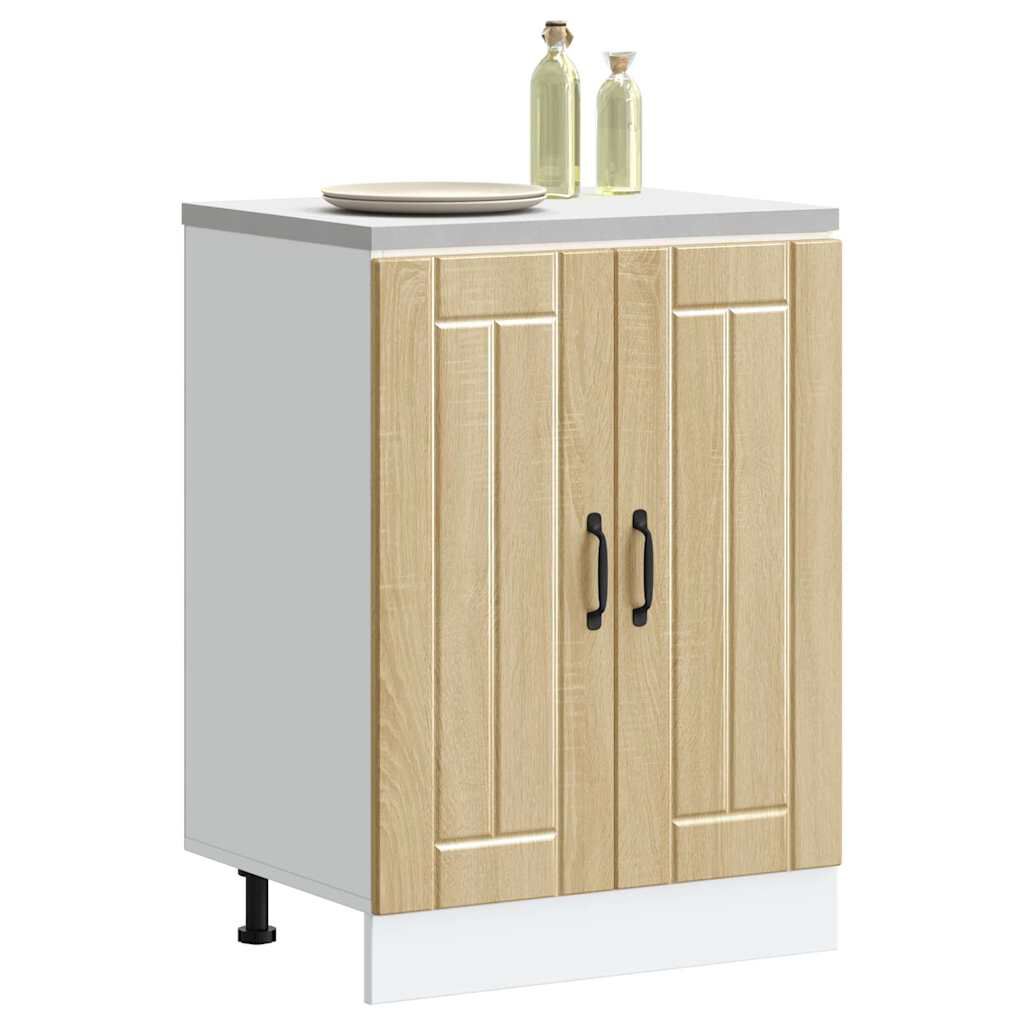 vidaXL Ντουλάπι βάσης νεροχύτη "Lucca" Sonoma Oak Engineered Wood