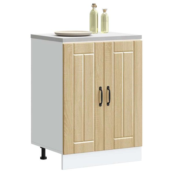 vidaXL Ντουλάπι βάσης νεροχύτη "Lucca" Sonoma Oak Engineered Wood