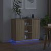 vidaXL Κομοδίνο με ράφι Δρύς Sonoma 90 x 32 x 75 εκ Επεξεργασμένο ξύλο