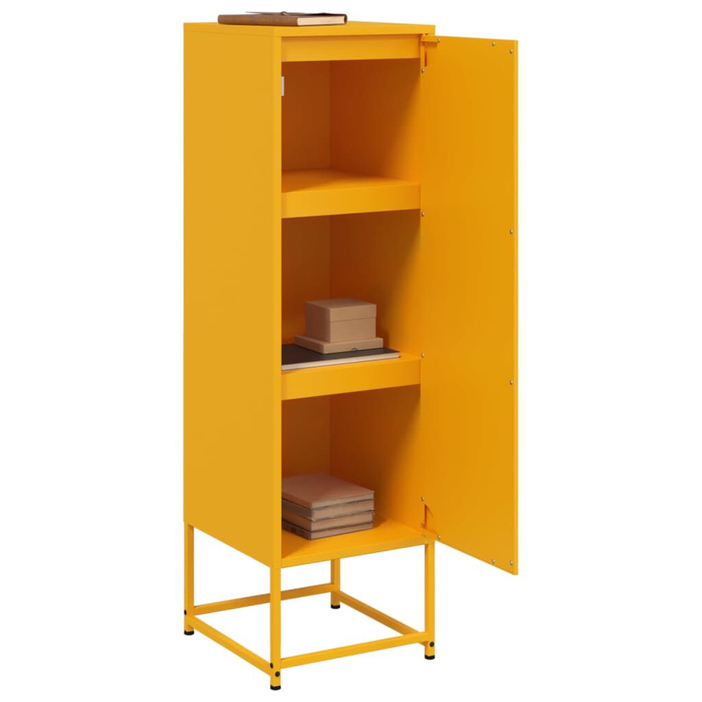 vidaXL Ντουλάπι Μουσταρδί 36x39x123 εκ. από Ατσάλι