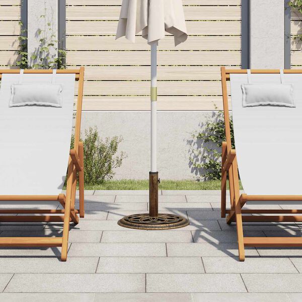 vidaXL Βάση Ομπρέλας Χάλκινη 44 x 44 x 31 εκ. από Χυτοσίδηρο