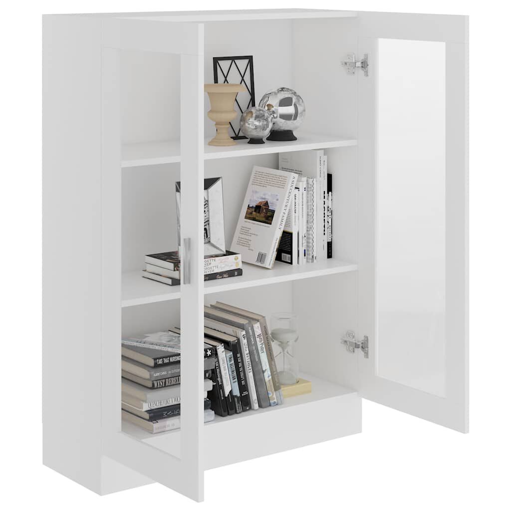 vidaXL Βιτρίνα Λευκή 82,5 x 30,5 x 115 εκ. Επεξ. Ξύλο