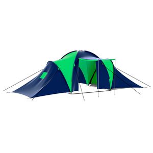 vidaXL &Sigma;&kappa;&eta;&nu;ή Camping 9 &Alpha;&tau;ό&mu;&omega;&nu; &Mu;&pi;&lambda;&epsilon; / &Pi;&rho;ά&sigma;&iota;&nu;&omicron; &Upsilon;&phi;&alpha;&sigma;&mu;ά&tau;&iota;&nu;&eta;
