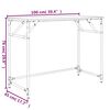 vidaXL Γραφείο Καφέ Δρυς 100x45x76 εκ Επ. Ξύλο/Ατσάλι Ηλ. Βαφή Πούδρας