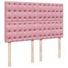 vidaXL Κρεβάτι Boxspring με Στρώμα Ροζ 140x190 εκ. Βελούδινο