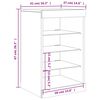 vidaXL Μπουφές με Φώτα LED Λευκός 41 x 37 x 67 εκ.