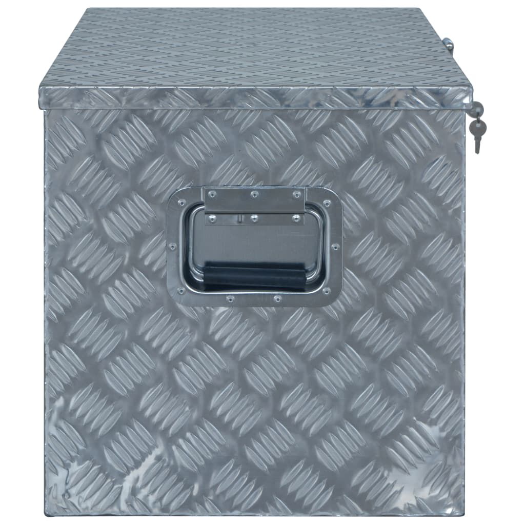 vidaXL Κουτί Αποθήκευσης Ασημί 610 x 430 x 455 εκ. Αλουμινίου