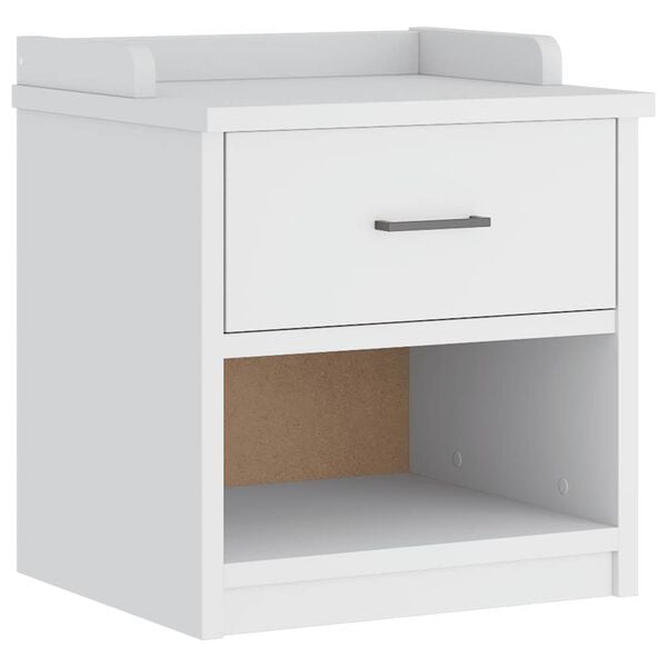 vidaXL Πάγκος διαδρόμου "SANDNES" Λευκό 45x40x50 εκ. Πεύκο μασίφ ξύλο