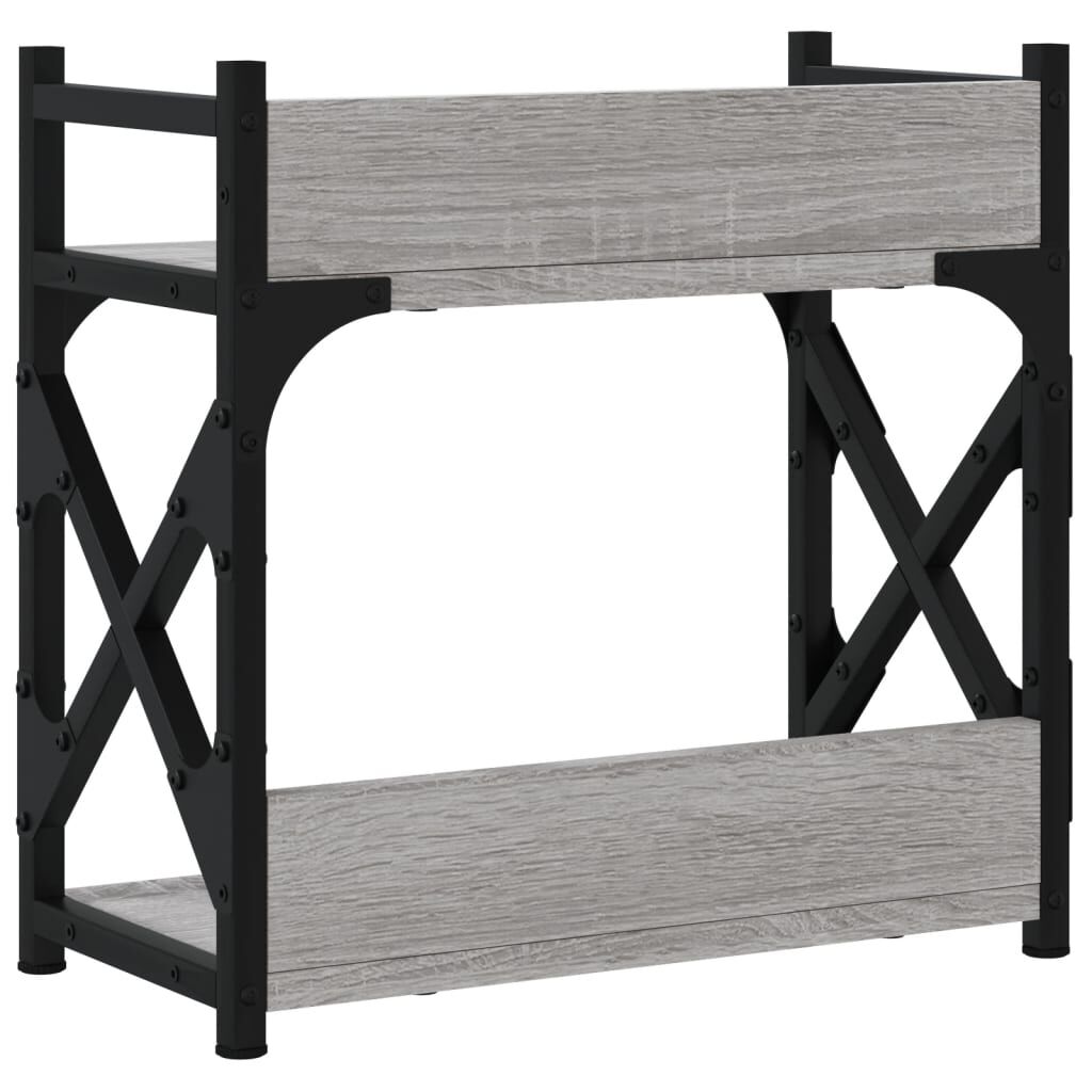 vidaXL Βάση Εκτυπωτή 2 Επιπέδων Γκρι Sonoma 40x20x40 εκ Επεξ. Ξύλο