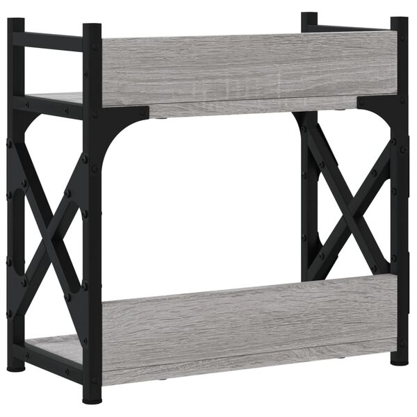 vidaXL Βάση Εκτυπωτή 2 Επιπέδων Γκρι Sonoma 40x20x40 εκ Επεξ. Ξύλο