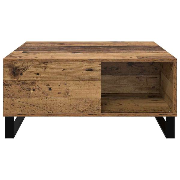 vidaXL Τραπεζάκι σαλονιού Παλαιό ξύλο 80 x 80 x 36.5 εκ