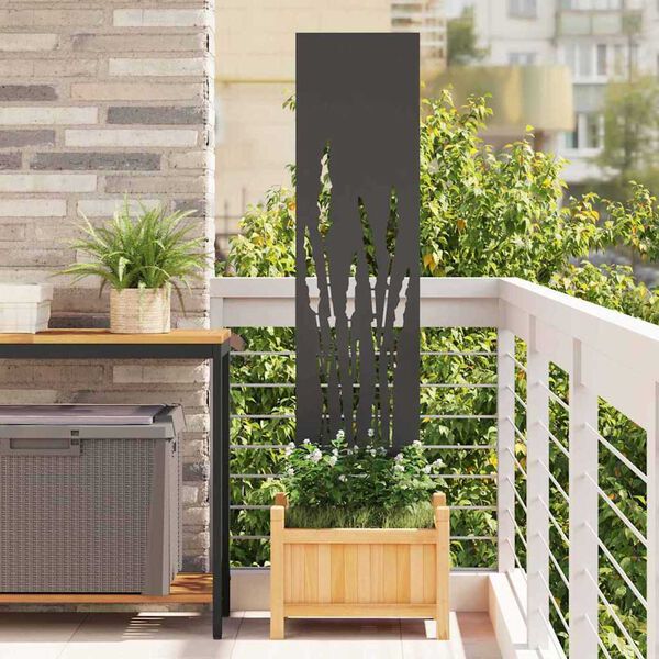 vidaXL Διακοσμητική Πλάκα Κήπου Άλλο Μαύρο 32 x 140 εκ