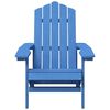 vidaXL Καρέκλες Κήπου Adirondack Γαλάζιες από HDPE με Τραπεζάκι