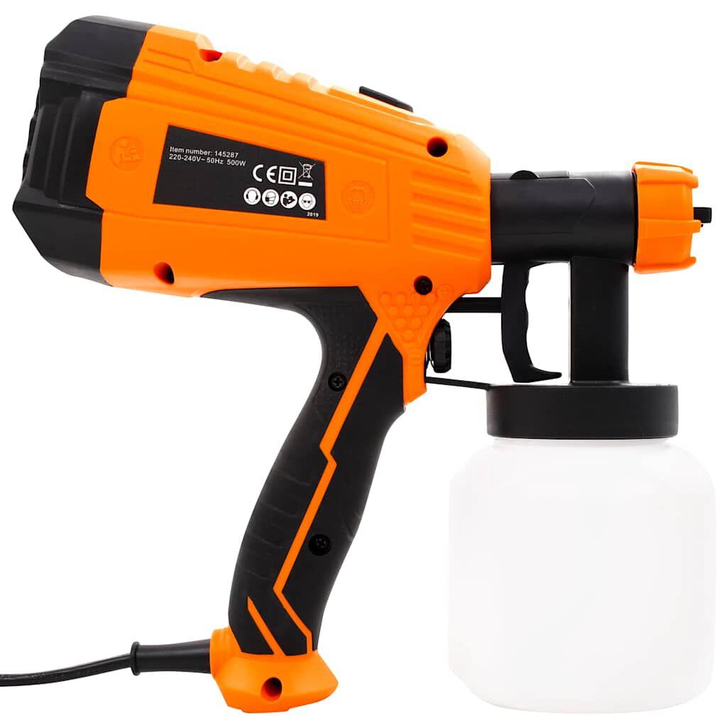 vidaXL Πιστόλι Βαφής Ηλεκτρικό με 3 Ακροφύσια 500 W 800 ml