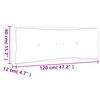 vidaXL Μαξιλάρι Παλέτας Μπλε Ρουά 120 x 40 x 12 εκ. Υφασμάτινο