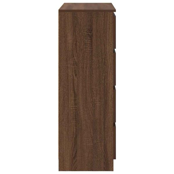 vidaXL Sideboard καφέ δρυς 80x35x99 cm Ξύλινο μηχανουργικό ξύλο