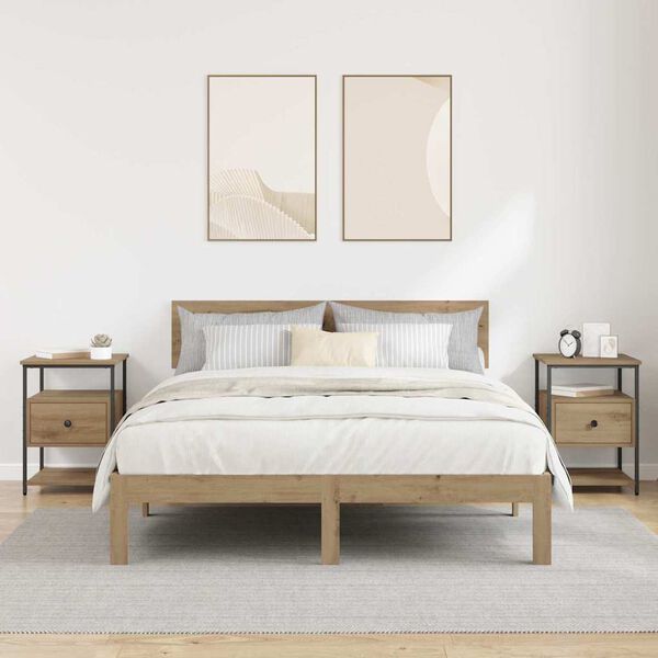 vidaXL &Kappa;&omicron;&mu;&omicron;&delta;ί&nu;&omicron; 2 pcs Artisan Oak 40 x 42 x 56 &epsilon;&kappa; &Epsilon;&pi;&epsilon;&xi;&epsilon;&rho;&gamma;&alpha;&sigma;&mu;έ&nu;&omicron; &xi;ύ&lambda;&omicron;