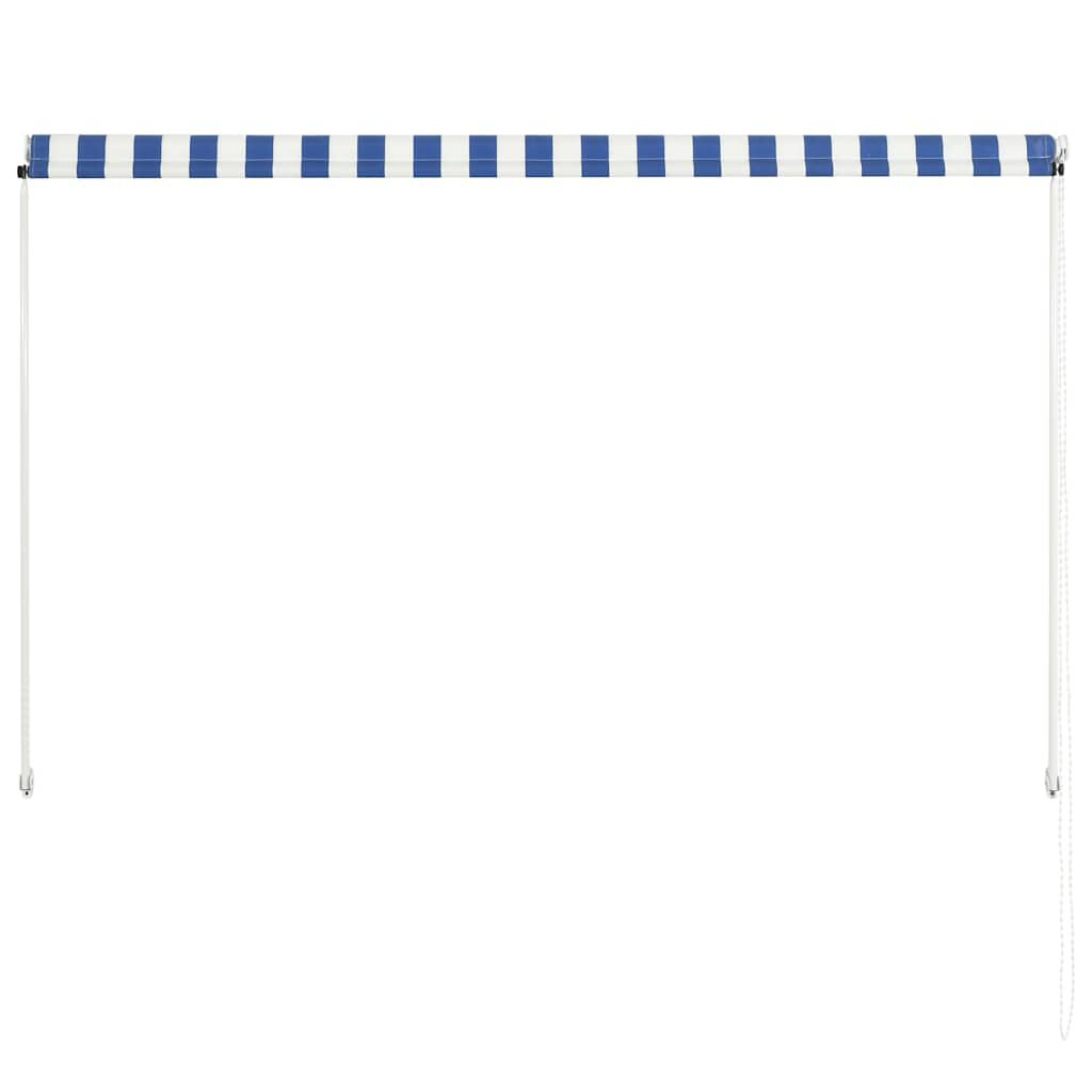 vidaXL Τέντα Συρόμενη Μπλε / Λευκό 200 x 150 εκ.
