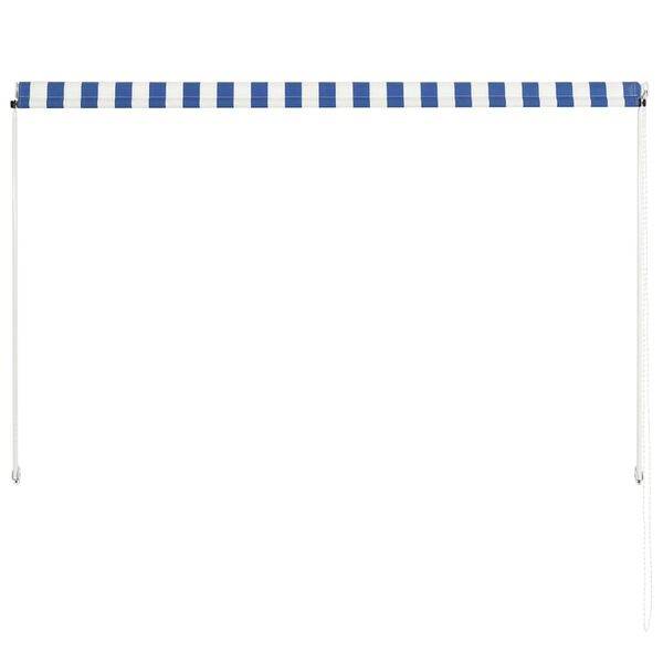 vidaXL Τέντα Συρόμενη Μπλε / Λευκό 200 x 150 εκ.