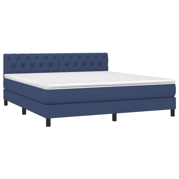 vidaXL &Kappa;&rho;&epsilon;&beta;ά&tau;&iota; Boxspring &mu;&epsilon; &Sigma;&tau;&rho;ώ&mu;&alpha; &Mu;&pi;&lambda;&epsilon; 160x200 &epsilon;&kappa;. &Upsilon;&phi;&alpha;&sigma;&mu;ά&tau;&iota;&nu;&omicron;