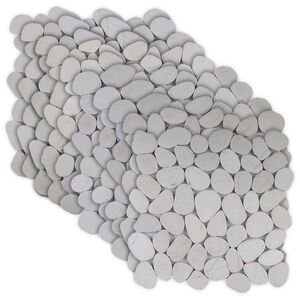 vidaXL &Pi;έ&tau;&rho;&epsilon;&sigmaf; Pebble &Lambda;&epsilon;&upsilon;&kappa;ό 30 x 30 cm &Pi;έ&tau;&rho;&epsilon;&sigmaf; &Pi;&omicron;&tau;&alpha;&mu;&omicron;ύ