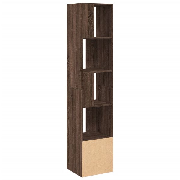 vidaXL Βιβλιοθήκη καφέ δρυς 40x36x189 εκ. από Επεξεργασμένο Ξύλο