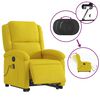 vidaXL Πολυθρόνα Μασάζ Ηλεκ. Ανακλινόμενη με Ανύψωση Κίτρινο Βελούδινη