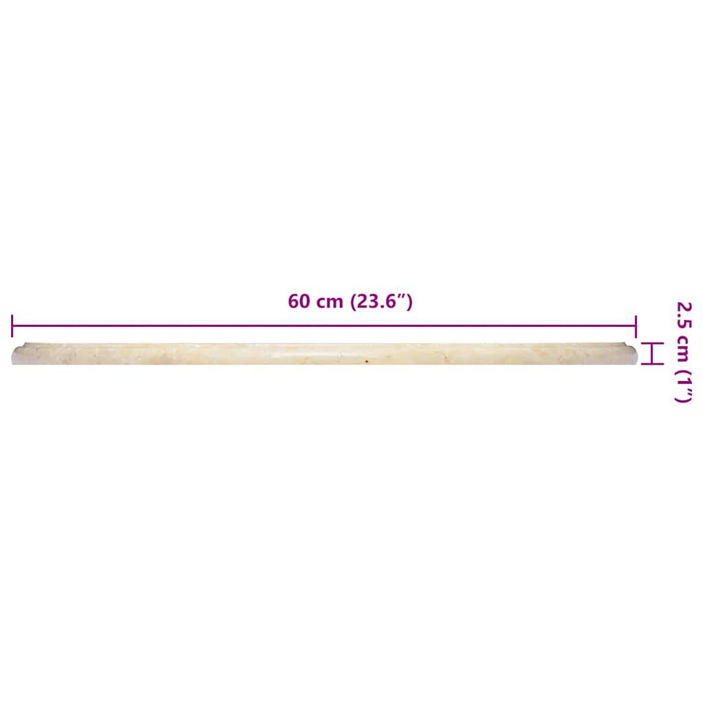vidaXL Επιφάνεια Τραπεζιού Μαύρη Ø50 x 2,5 cm Μαρμάρινη