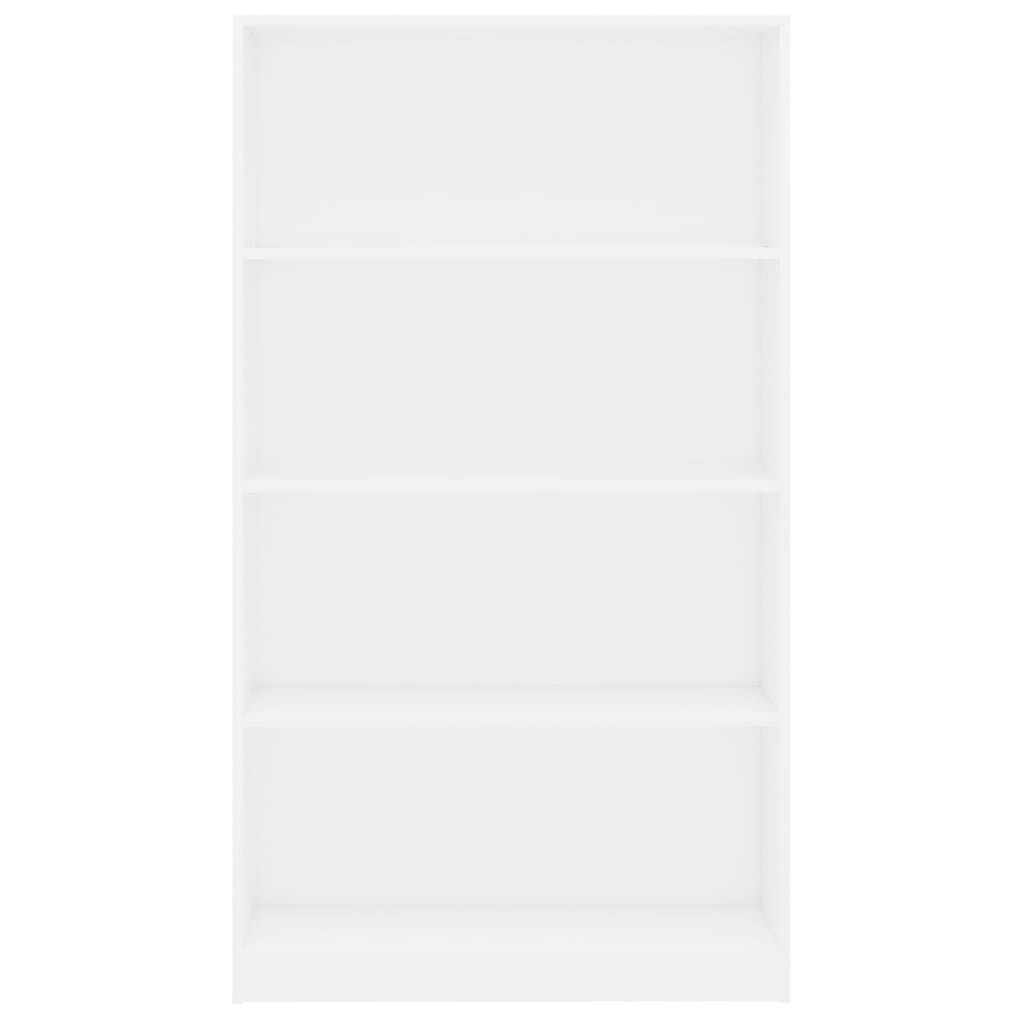 vidaXL Βιβλιοθήκη με 4 Ράφια Λευκή 80 x 24 x 142 εκ. από Επεξ. Ξύλο