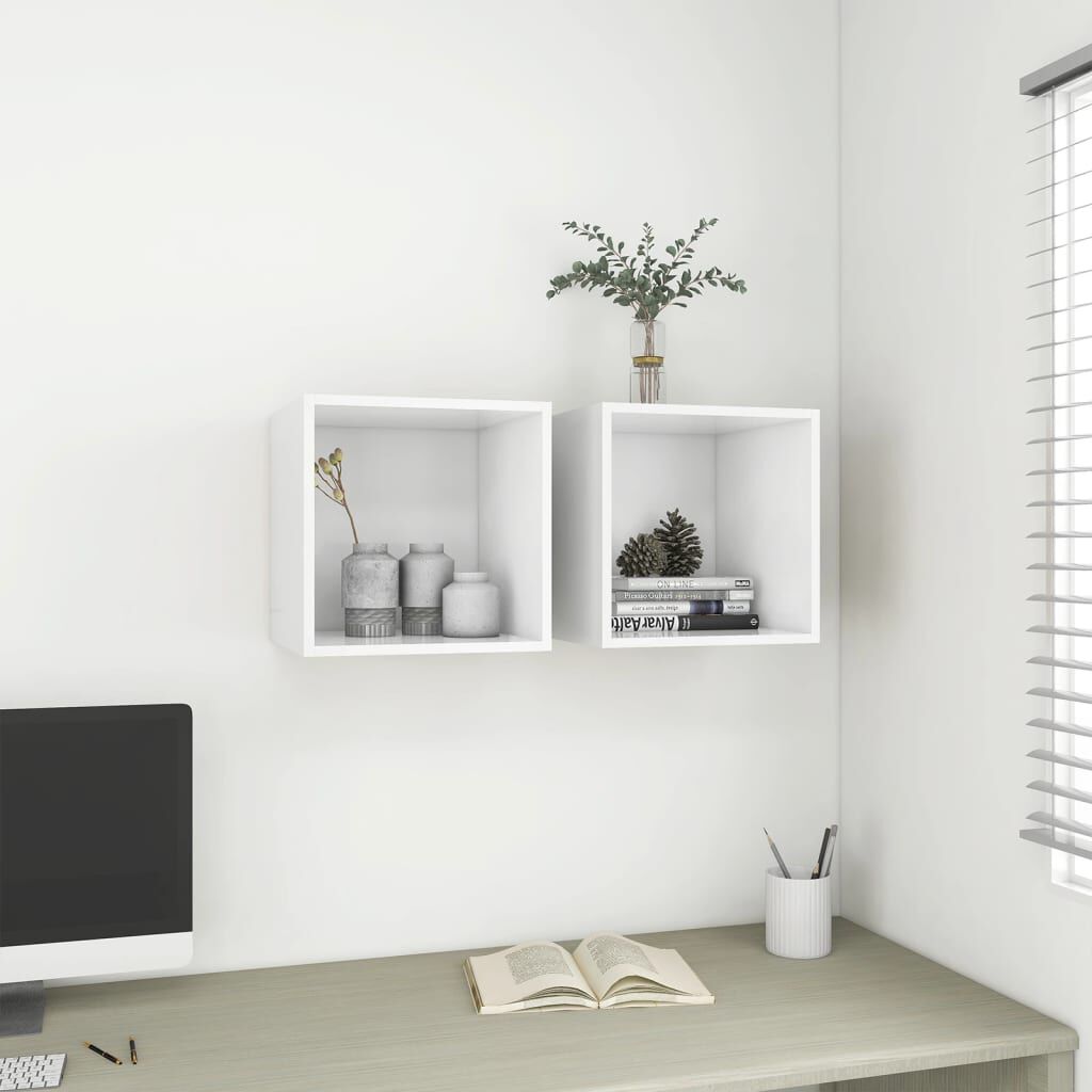 vidaXL Ντουλάπι Τοίχου Λευκό 37 x 37 x 37 εκ. από Επεξ. Ξύλο