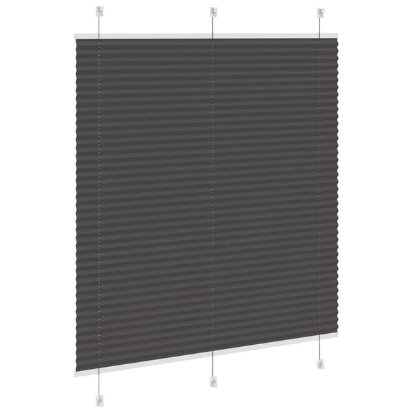 vidaXL Πλισέ περσίδα Μαύρο 115x150 cm Πλάτος υφάσματος 114,4 cm