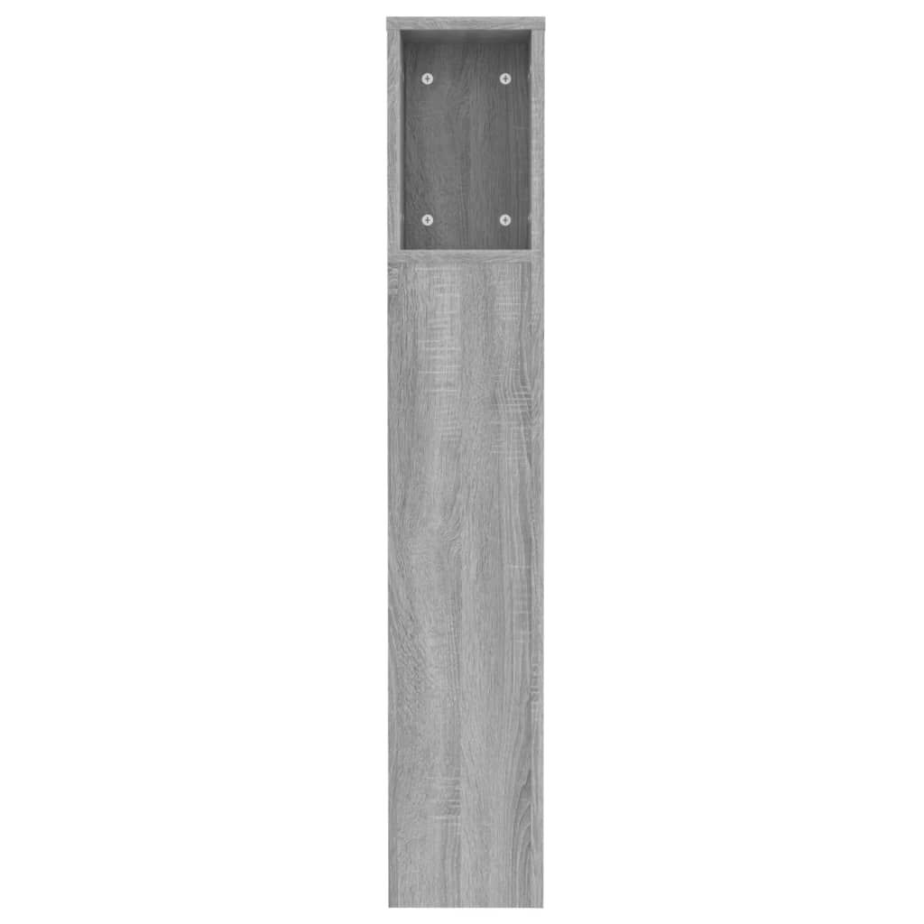 vidaXL Κεφαλάρι Με Αποθηκευτικό Χώρο Γκρι Sonoma 120 x 18,5 x 102,5 εκ